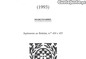 Legislação (1993)   Boletim do Ministério da Justiça - Suplemento ao Boletim nºs 424 e 425