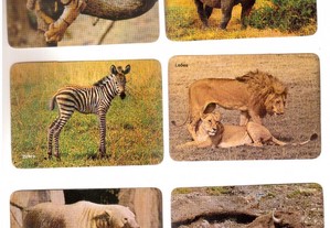 Coleção completa de 12 calendários sobre Animais 1986