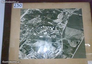 Quadro fotografia aérea anos 40/50 da zona da expo