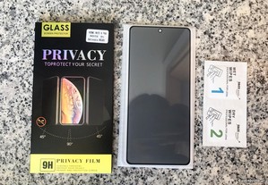 Película de vidro privacidade / Película Anti-Spy Xiaomi Redmi Note 9s