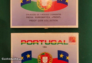 Coleção de catorze moedas correntes 1993/94