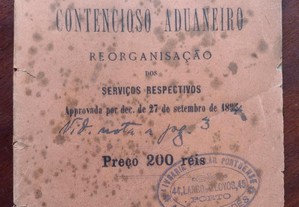 Contencioso Aduaneiro Reorganização 1895