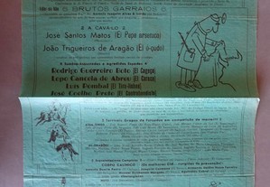 Programa de tourada bullfight Praça de touros Plaza de toros Cascais 1964
