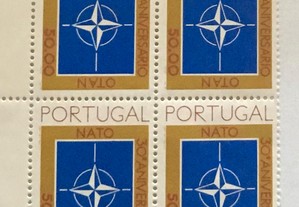 Quadra selos comemorativos 30. aniv. da NATO -1979