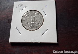 Moeda quarter dolar 1990