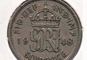 Grã Bretanha - 6 Pence 1948 - mbc/mbc+