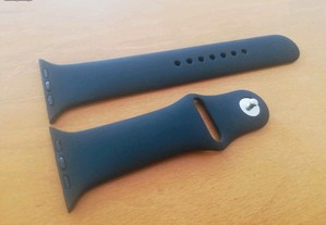 Bracelete em silicone para Apple (Novo) Preto