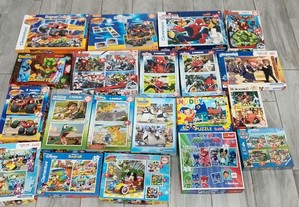 Varios puzzles infantis