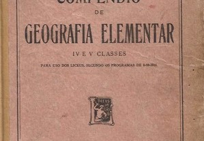 Compêndio de Geografia Elementar - IV e V Classes de Mário de Vasconcelos e Sá