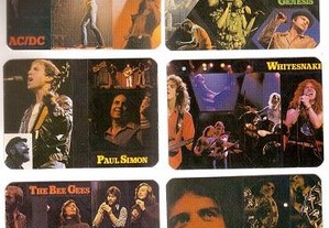 Coleção completa de 12 calendários sobre bandas de musicas 1986