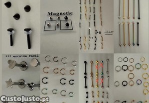 Lote Piercings (vrios tamanhos, modelos e cores)