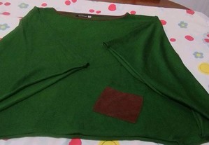 Camisola oversize em verde caqui