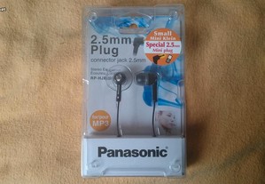 MIni Auscultadores/Headphones Panasonic RP-HJE201 Novos mini ficha