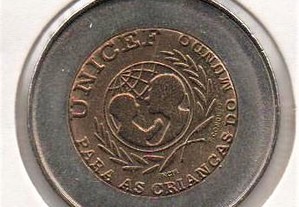 100 Escudos 1999 Unicef - soberba bimetálica
