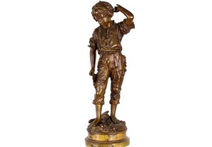 Escultura bronze Charles Anfrie Napoleão III século XIX
