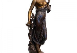 Estátua bronze deusa Diana Edouard Drouot século XIX
