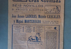 Programa de tourada bullfight Praça de touros Plaza de toros Valencia 1952