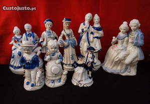 lote de bonecos em porcelana antigos varios tamanhos