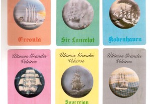 Coleção completa e numerada de 6 calendários sobre Veleiros 1988