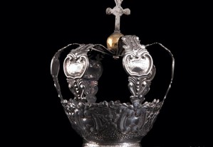 Coroa de imagem em prata portuguesa