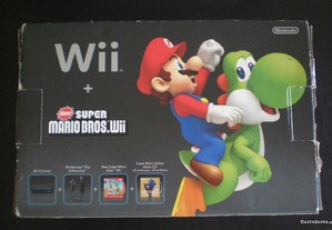 Nintendo Wii NTSC completa Mario caixa manuais etc