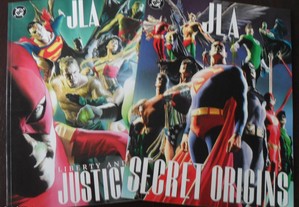 JLA Liberty and Justice e JLA Secret Origins Alex Ross DC Comics bd Banda Desenhada livros