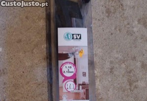 Kit varão metálico extensível preto e dourado