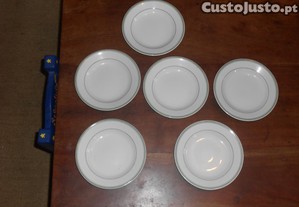 Conjunto pratos antigos sobremesa SPAL