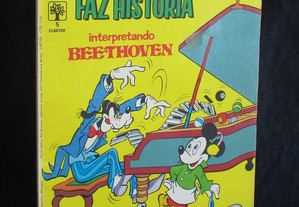 Livro BD Pateta faz História interpretando Beethoven Sátira Histórica 