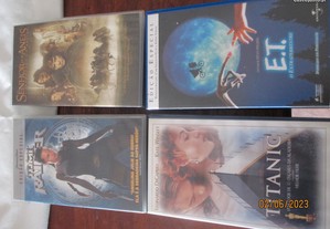 4 vhs - Et, Titanic, Tom Raider e o Senhor dos aneia