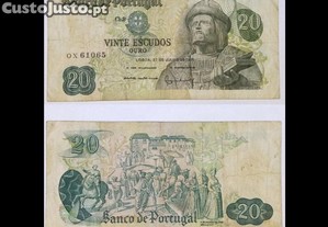 Notas Portuguesas - 20$ escudos (Garcia de Orta)