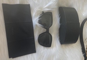 óculos de sol prada pretos novos