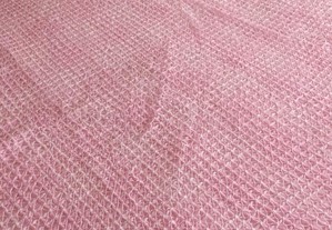 Colcha artesanal cor de rosa 100% algodão,girissim