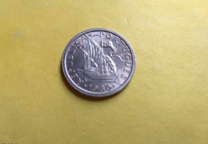 Dois escudos e cinquenta centavos (2$50) cupro-níquel 1980