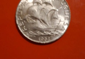 Moeda 2$50 escudos 1951 - prata