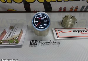 Manómetro da Pressão do Turbo 3 bar Fundo Preto c/iluminação led branco Depo Racing Japan