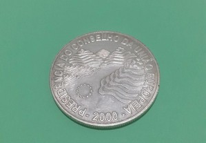 Moeda de 1000 esc em prata 500 / 1000 do ano 2000