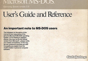 Microsoft MS-DOS - User s Guide and Reference