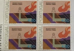 Quadra selos Recursos Naturais - Energias - 1976
