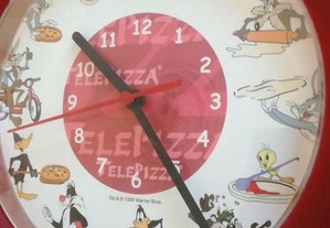 Relógio de Parede 1999 Warner Bros com as figuras mais emblemáticas da Banda Desenhada