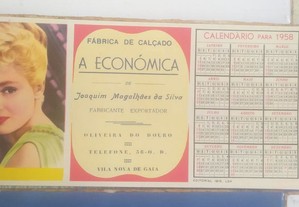 calendário de 1958 em muito bom estado