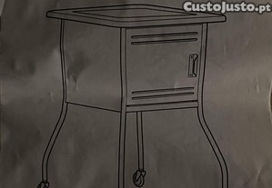 Conjunto cadeira de escritório + mesa de cabeceira