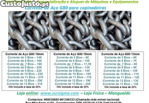 Corrente G80 em a�o para capinadeiras e destro�adores de tractor