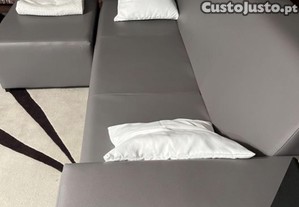 Sofá c/ chaise longue separável