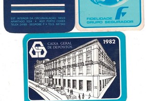 Lote 4 Calendários - 1982