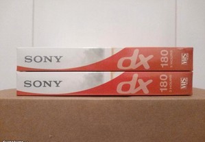 2x Sony dx E-180 VHS - Cassetes novas e seladas