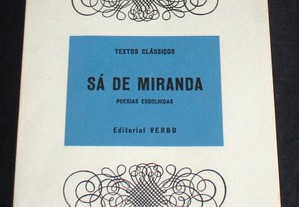 Livro Sá de Miranda Poesias Escolhidas Verbo