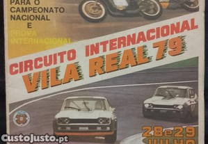 Livro Programa Circuito Internacional Vila Real 1979 