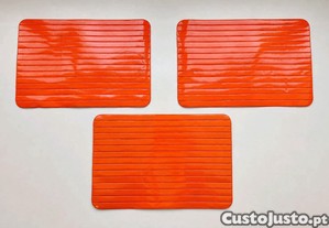 Conjunto de 3 Individuais de Mesa Laranja Vintage | Vintage Orange Placemats Set (3 pcs)