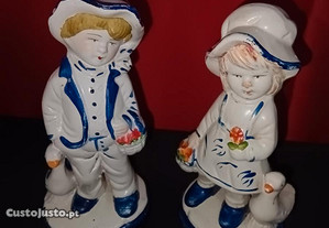 bonecos pintados á mão em porcelana portes incluidos